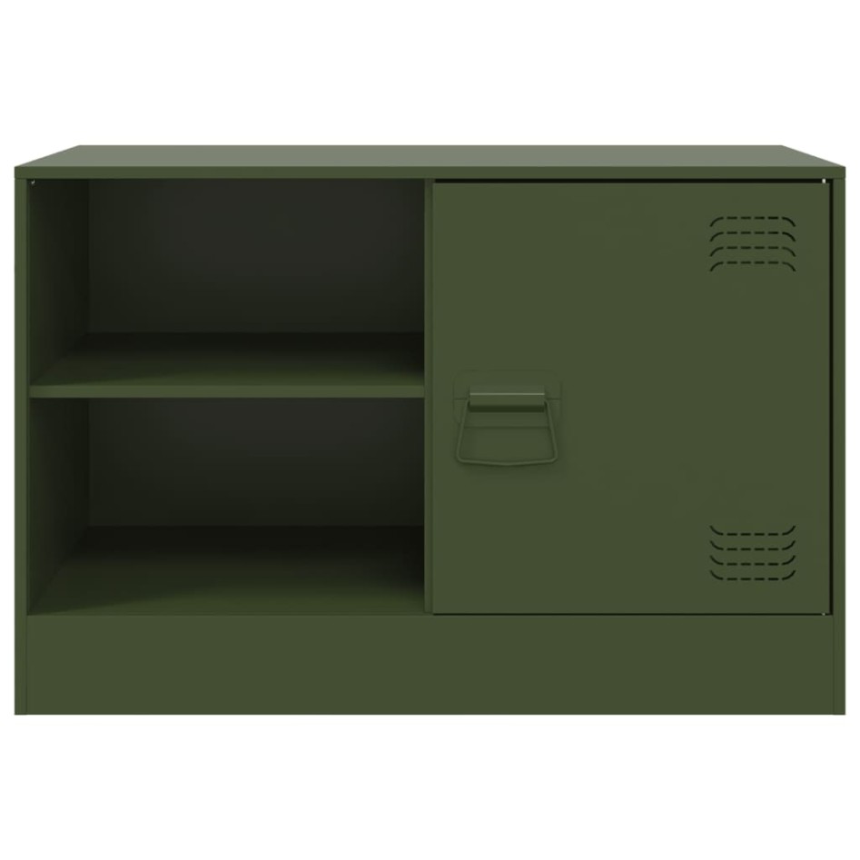 Mueble para TV de acero verde oliva 67x39x44