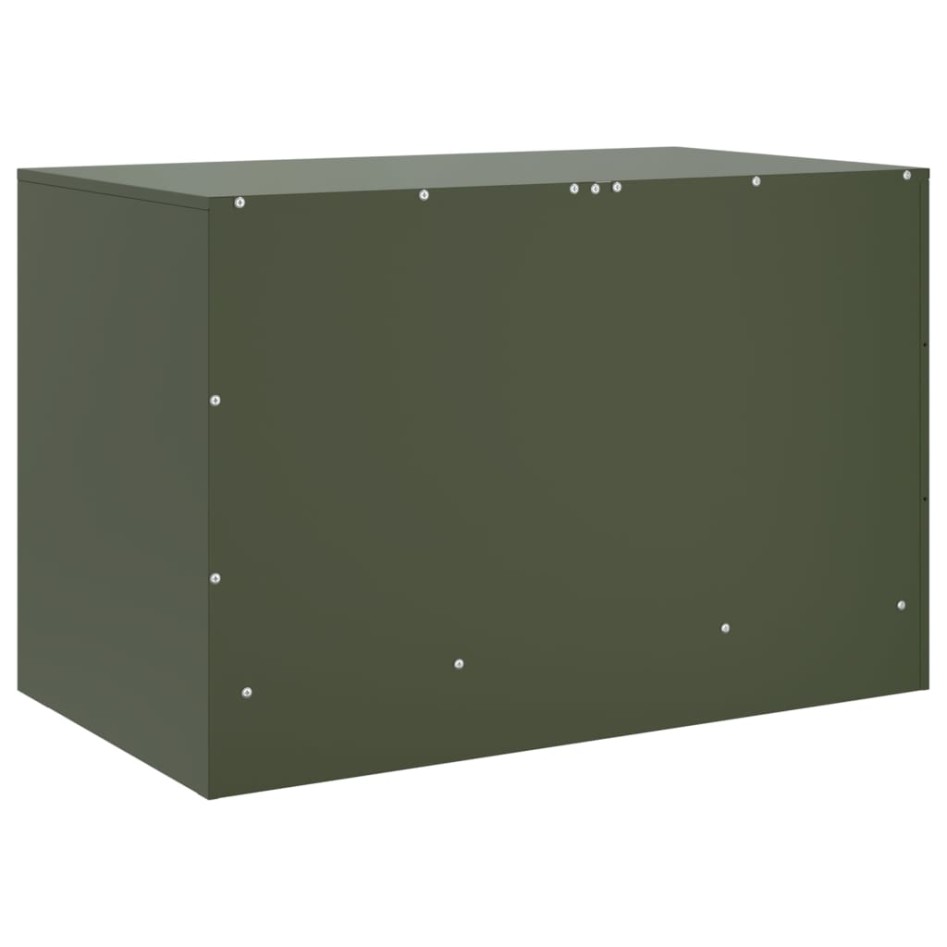 Mueble para TV de acero verde oliva 67x39x44