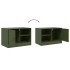 Mueble para TV de acero verde oliva 67x39x44