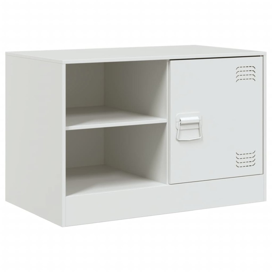 Mueble para TV de acero blanco 67x39x44