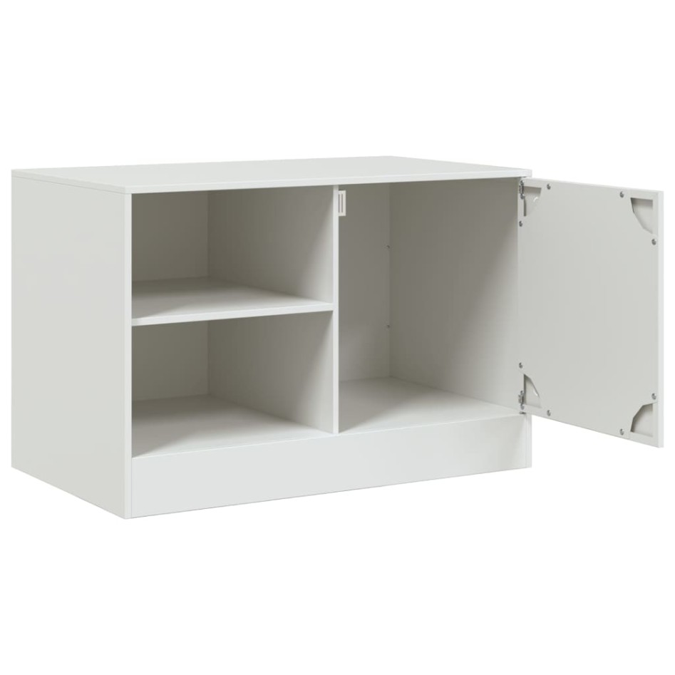 Mueble para TV de acero blanco 67x39x44