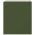 Mesita de noche de acero verde 34,5x39x44