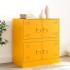 Aparador de acero amarillo mostaza 67x39x73