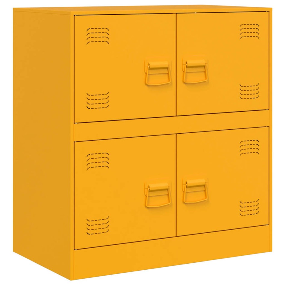 Aparador de acero amarillo mostaza 67x39x73