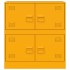 Aparador de acero amarillo mostaza 67x39x73
