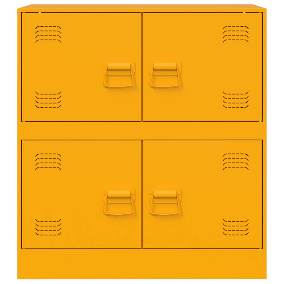 Aparador de acero amarillo mostaza 67x39x73