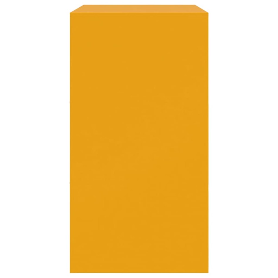 Aparador de acero amarillo mostaza 67x39x73