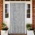Cortina antimoscas chenilla gris negro y blanco 118x220
