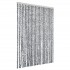 Cortina antimoscas chenilla gris negro y blanco 118x220