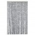 Cortina antimoscas chenilla gris negro y blanco 118x220
