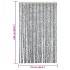 Cortina antimoscas chenilla gris negro y blanco 118x220