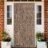 Cortina antimoscas chenilla beige y marrón oscuro 118x220