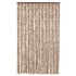 Cortina antimoscas chenilla beige y marrón oscuro 118x220