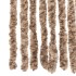 Cortina antimoscas chenilla beige y marrón oscuro 118x220