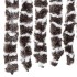 Cortina antimoscas chenilla marrón y blanco 118x220