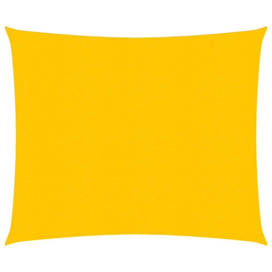 Toldo de vela cuadrado HDPE amarillo 160 g/m² 5x5
