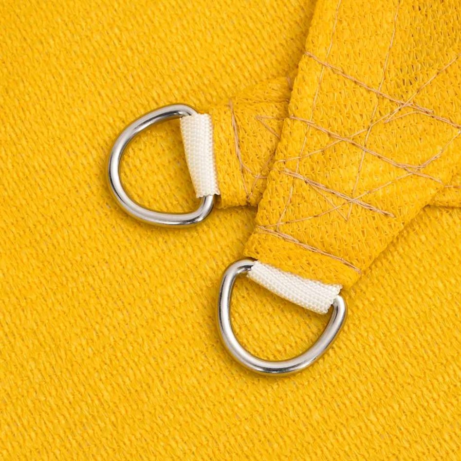 Toldo de vela rectangular HDPE amarillo 160 g/m² 6x7