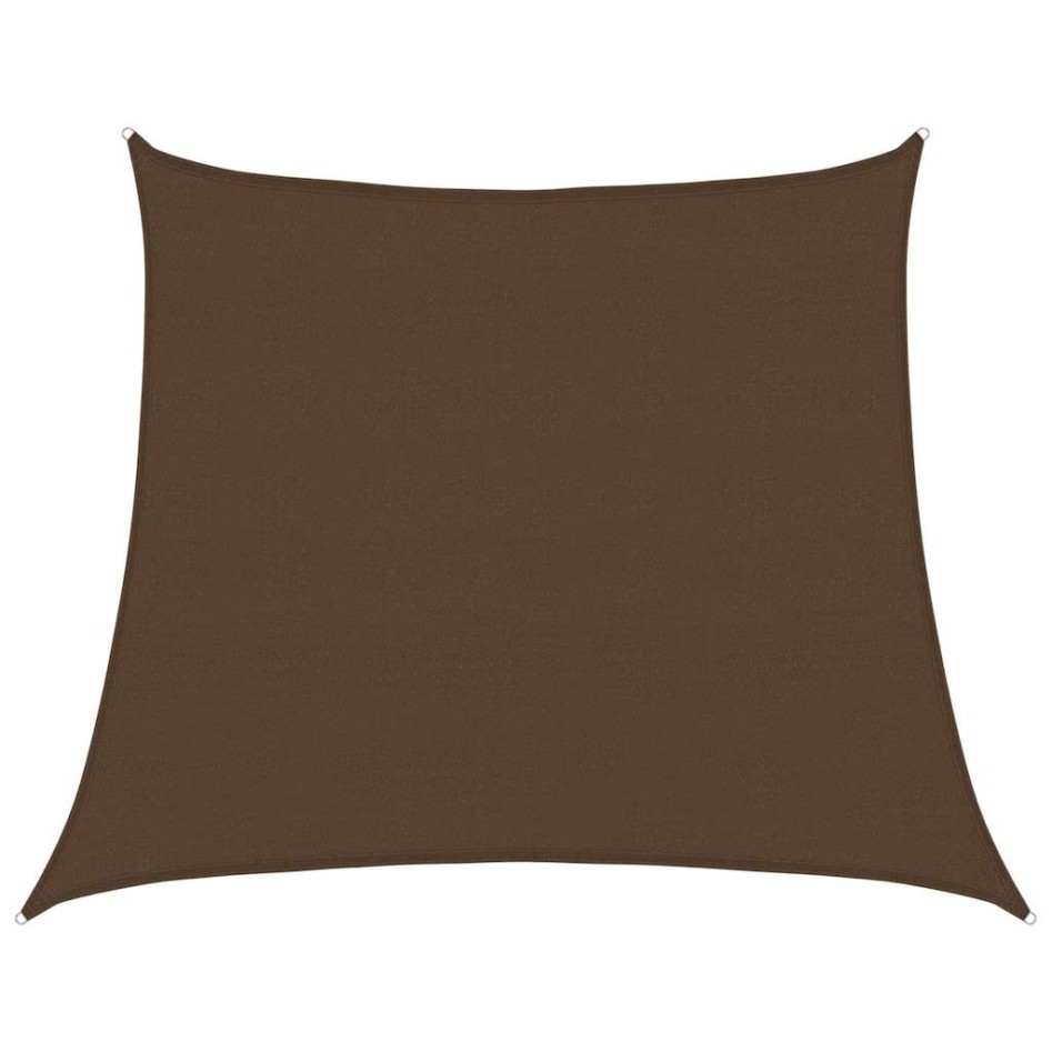 Toldo de vela trapecio HDPE marrón 160 g/m² 4/5x4