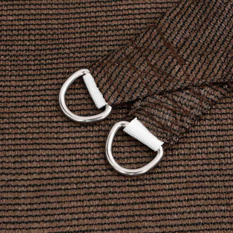 Toldo de vela trapecio HDPE marrón 160 g/m² 4/5x4