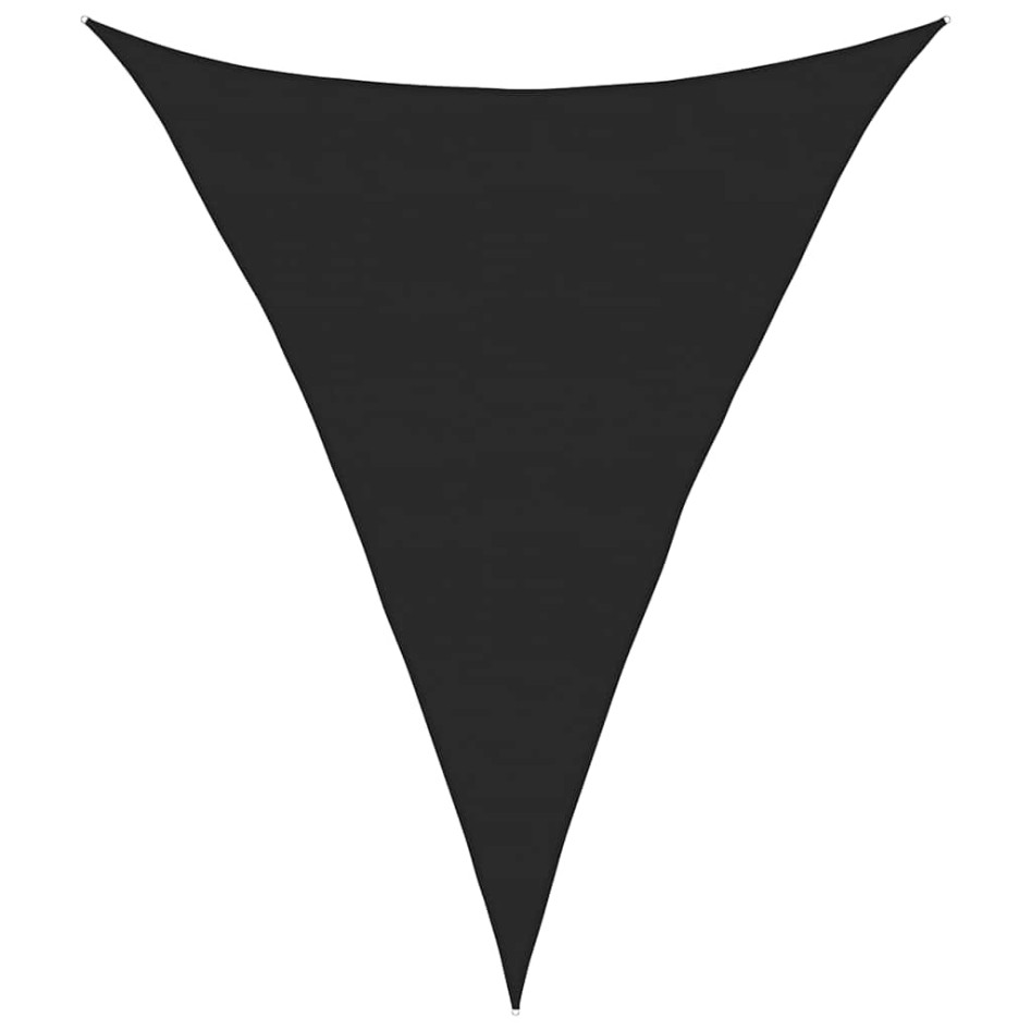 Toldo de vela triangular HDPE negro 160 g/m² 5x7x7