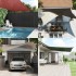 Toldo de vela triangular HDPE negro 160 g/m² 5x7x7