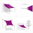 Toldo de vela triangular HDPE negro 160 g/m² 5x7x7