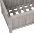 Jardinera enrejada de jardín madera de abeto gris 70x30x135