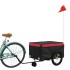 Remolque para bicicleta hierro negro y rojo 45