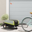 Remolque para bicicleta hierro negro y verde 30 kg
