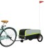 Remolque para bicicleta hierro negro y verde 30
