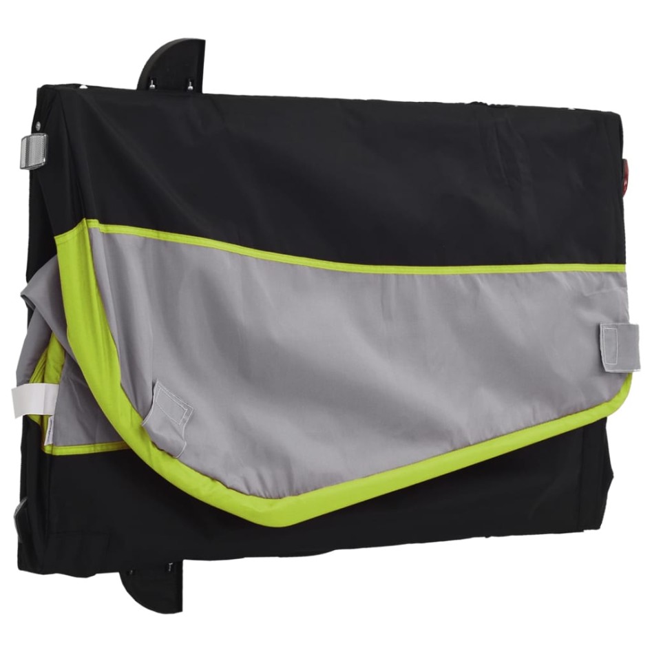 Remolque para bicicleta hierro negro y verde 30