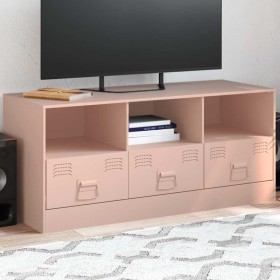 Mueble para TV de acero rosa 99x39x44