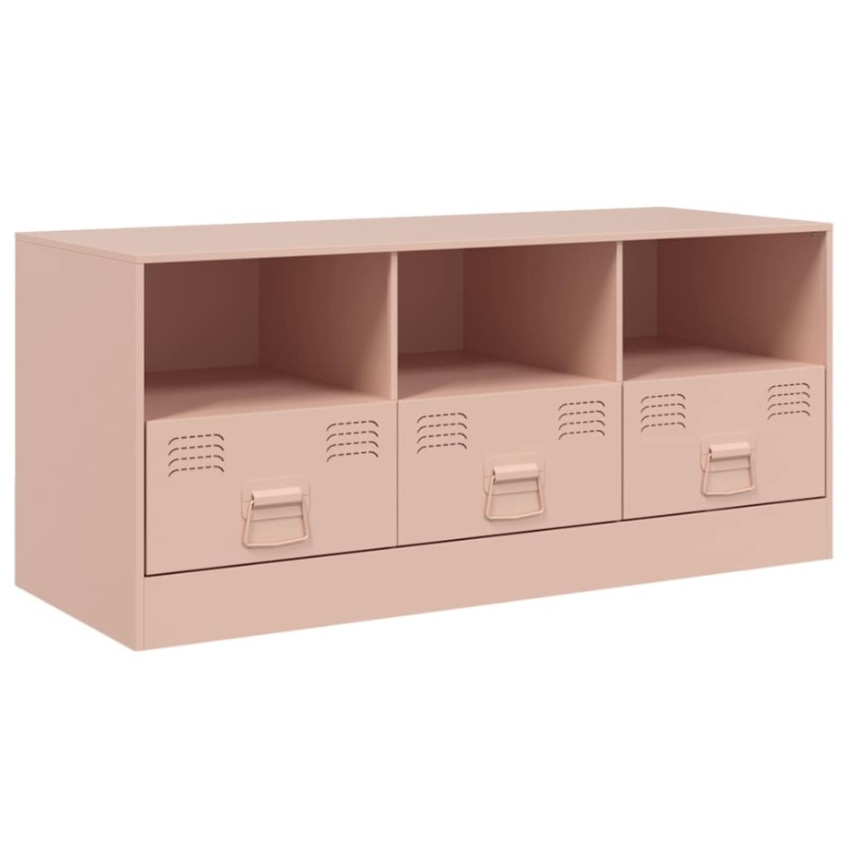 Mueble para TV de acero rosa 99x39x44