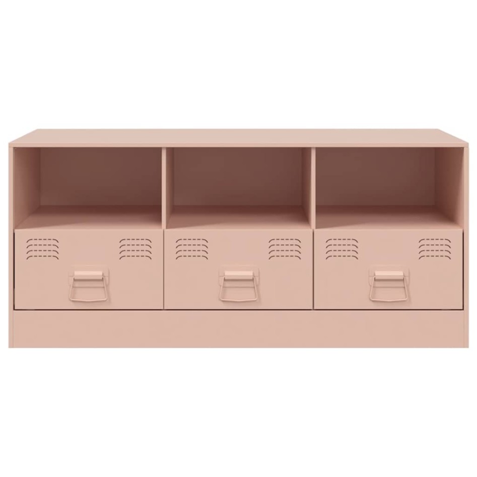 Mueble para TV de acero rosa 99x39x44