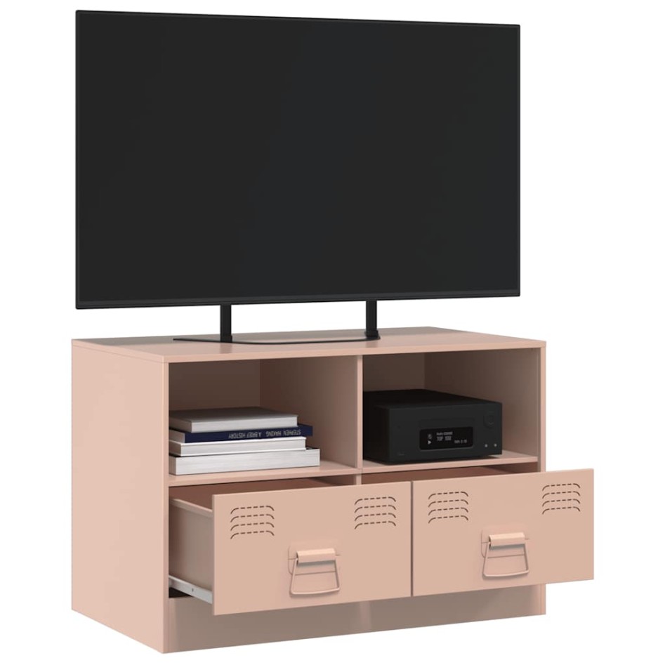 Mueble para TV de acero rosa 67x39x44