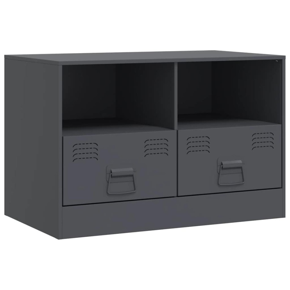 Mueble para TV de acero gris antracita 67x39x44