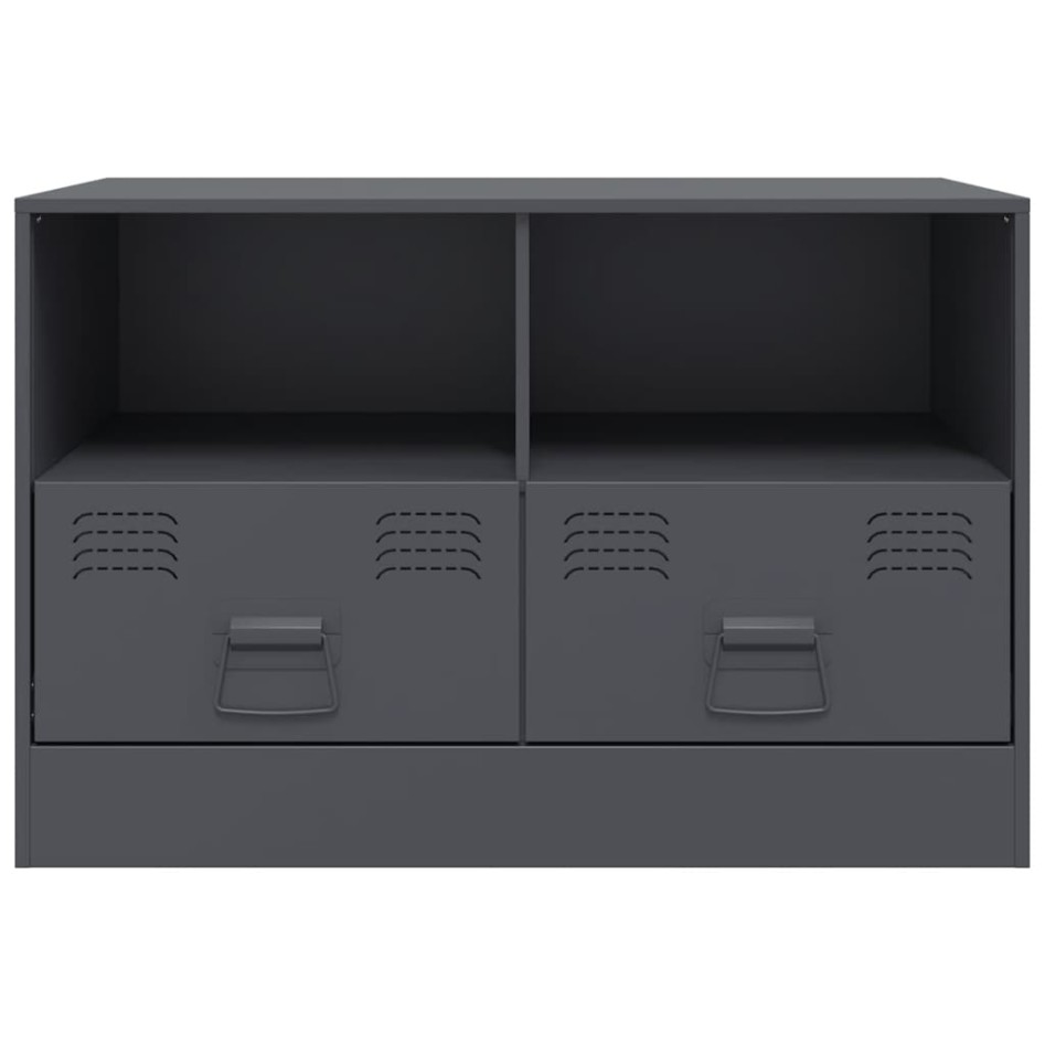 Mueble para TV de acero gris antracita 67x39x44