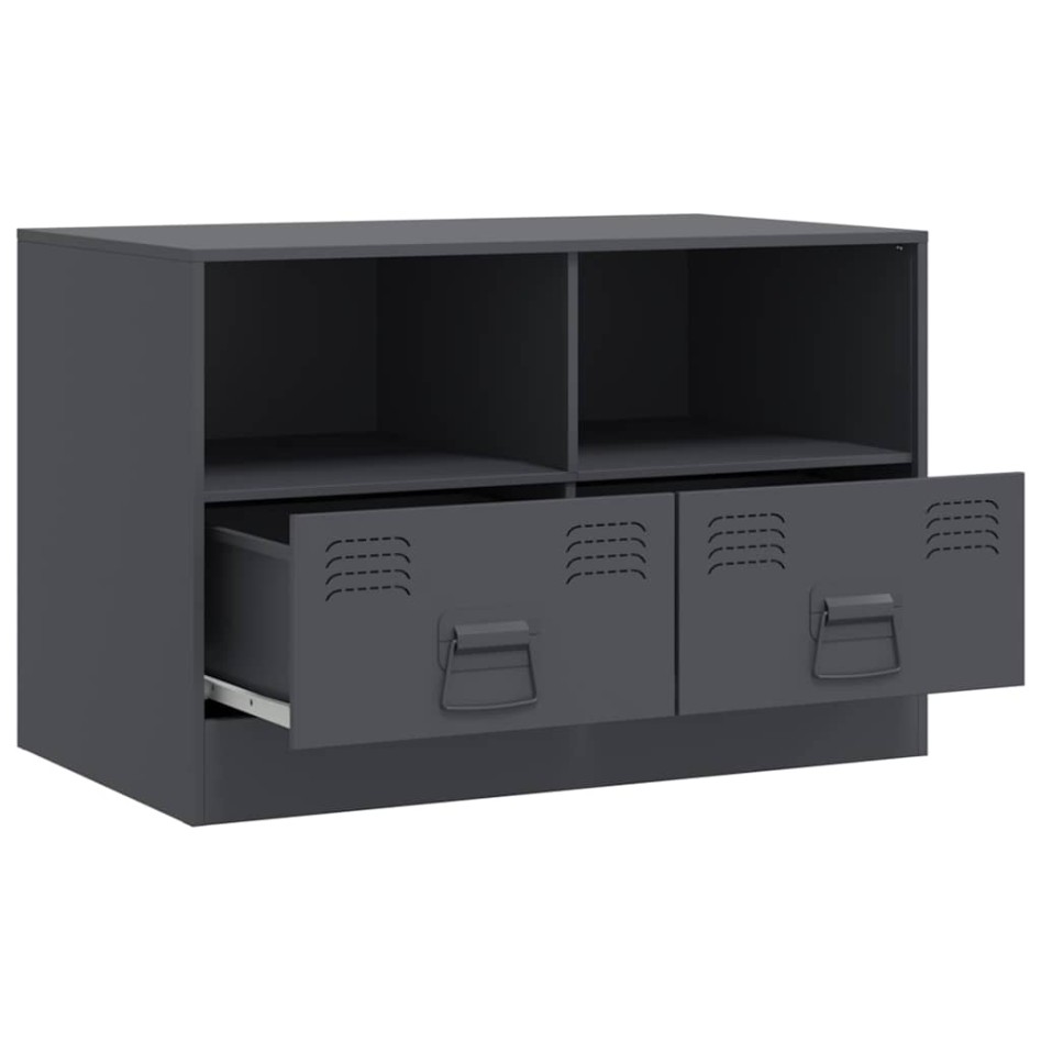 Mueble para TV de acero gris antracita 67x39x44