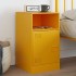Mesita de noche acero amarillo mostaza 34,5x39x62