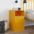 Mesita de noche acero amarillo mostaza 34,5x39x62