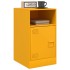 Mesita de noche acero amarillo mostaza 34,5x39x62