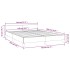Estructura de cama cabecero cuero sintético blanco 140x190