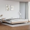 Estructura de cama cabecero cuero sintético capuchino 200x200cm