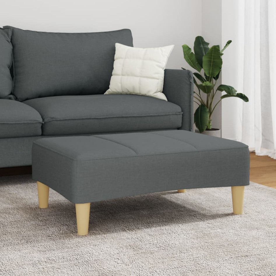 Reposapiés de tela gris oscuro 77x55x31