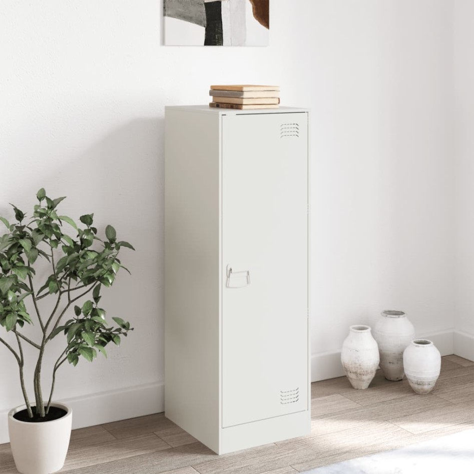 Aparador de acero blanco 34,5x39x107