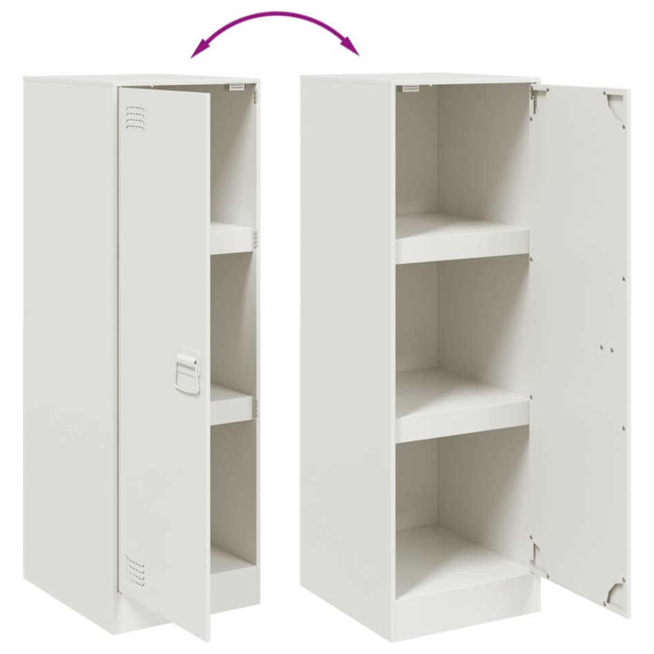 Aparador de acero blanco 34,5x39x107