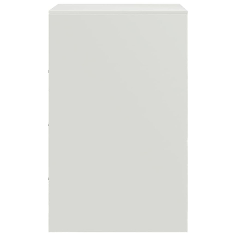 Mesitas de noche 2 unidades acero blanco 34,5x39x62