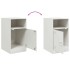 Mesitas de noche 2 unidades acero blanco 34,5x39x62