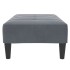 Reposapiés de terciopelo gris oscuro 77x55x31