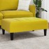 Reposapiés de terciopelo amarillo 77x55x31